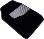 Universal Fit Rubber Carpet Floor Mats For Car  Van & Truck, 4 count (Pack of 1), Black, 25"L x 17.5"W (Front), 13"L x 17.5"W(Rear) - Image 2