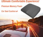Car Seat Cushion, Comfort Memory Foam Car Cushions for Driving - Sciatica & Lower Back Pain Relief, Seat Cushion for Car Seat Driver, Office Chair, Wheelchair (Classic Grey) - Image 2