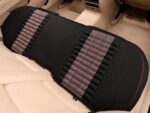 Car Seat Cushion,Car Seat Cover Universal Rear Cushion Pad,Bamboo Charcoal Comfortable and Breathable Fabric Seat Cushion with Storage Pouch,Fit for Trucks Vans Cars SUV (Black)