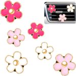 6-Pack Daisy Flower Air Vent Clip Decor