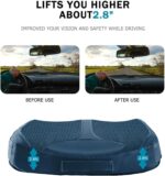 Car Memory Foam Heightening Seat Cushion for Short Drivers,Hip/Tailbone/Lower Back Pain Relief Driving Booster seat for Adults,for Truck,SUV,Office Chair,Wheelchair,etc.(Blue) - Image 2