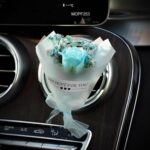 Blue Rose Dried Flower Car Vent Clip Diffuser