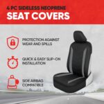Seat Covers for Cars Trucks SUV – Gray Seat Covers with Waterproof Neoprene Lining, Automotive Car Seat Covers for Front Seats Only, - Image 2