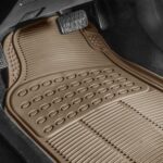 Automotive Floor Mats - Heavy-Duty Rubber Floor Mats for Cars, Universal Fit Full Set,  Floor Mats, Trimmable Floor Mats For Most Sedan, , Truck Floor Mats Beige - Image 2