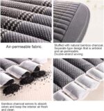 Car Seat Cushion,Car Seat Cover Universal Bottom Driver Pad,Bamboo Charcoal Comfortable and Breathable Fabric Seat Cushion with Storage Pouch,Fit for Trucks Vans Cars SUV (2PC Gray) - Image 2