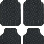 Luxury Leather Car Mats - Universal Fit All Weather Floor Mats - Full Set for , Van & Truck