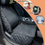 Waterproof Front Seat Car Cover 2 Pack, Full Protection Dog Car Seat Cover with Side Flaps, Nonslip Scratchproof Captain Chair Seat Cover Fits for Cars, Trucks, SUVs, Jeep, Black - Image 2