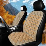 Driver or Passenger Side Seat Cushion for Full Back and Seat Comfortable Seat Cover with Full Back, Universal Seat Cushion for Seat in Winter-Beige