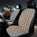Driver or Passenger Side Seat Cushion for Full Back and Seat Comfortable Seat Cover with Full Back, Universal Seat Cushion for Seat in Winter-Gray