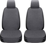 Car Seat Covers Cushion Pad, Seat Covers for Cars, Super Breathable, Warm in Winter and Cool in Summer, Anti-Slip, Storage Bags, Universal Seat Covers Fit for Most Sedans(Gray 2 Front Seat)