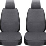 Car Seat Covers Cushion Pad, Seat Covers for Cars, Super Breathable, Warm in Winter and Cool in Summer, Anti-Slip, Storage Bags, Universal Seat Covers Fit for Most Sedans(Gray 2 Front Seat)